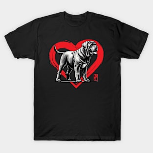 I Love My Neapolitan Mastiff - I Love my dog - Friendly dog T-Shirt